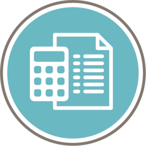 Calculator and document icon